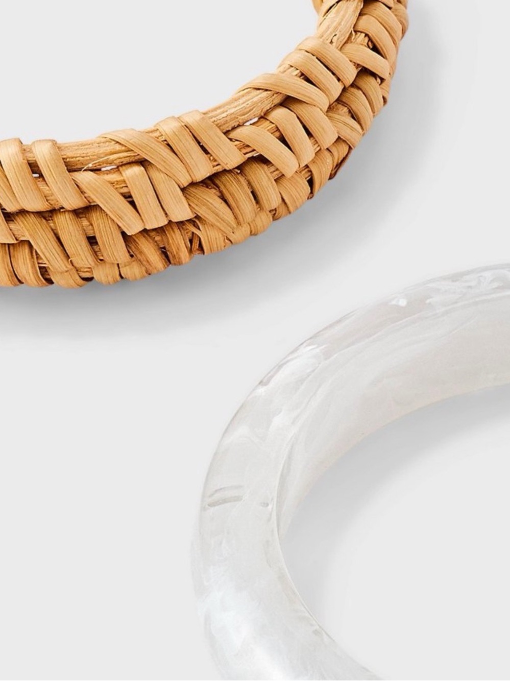a new day White Resin and Woven Tan Bangle Set - Picture 3 of 8